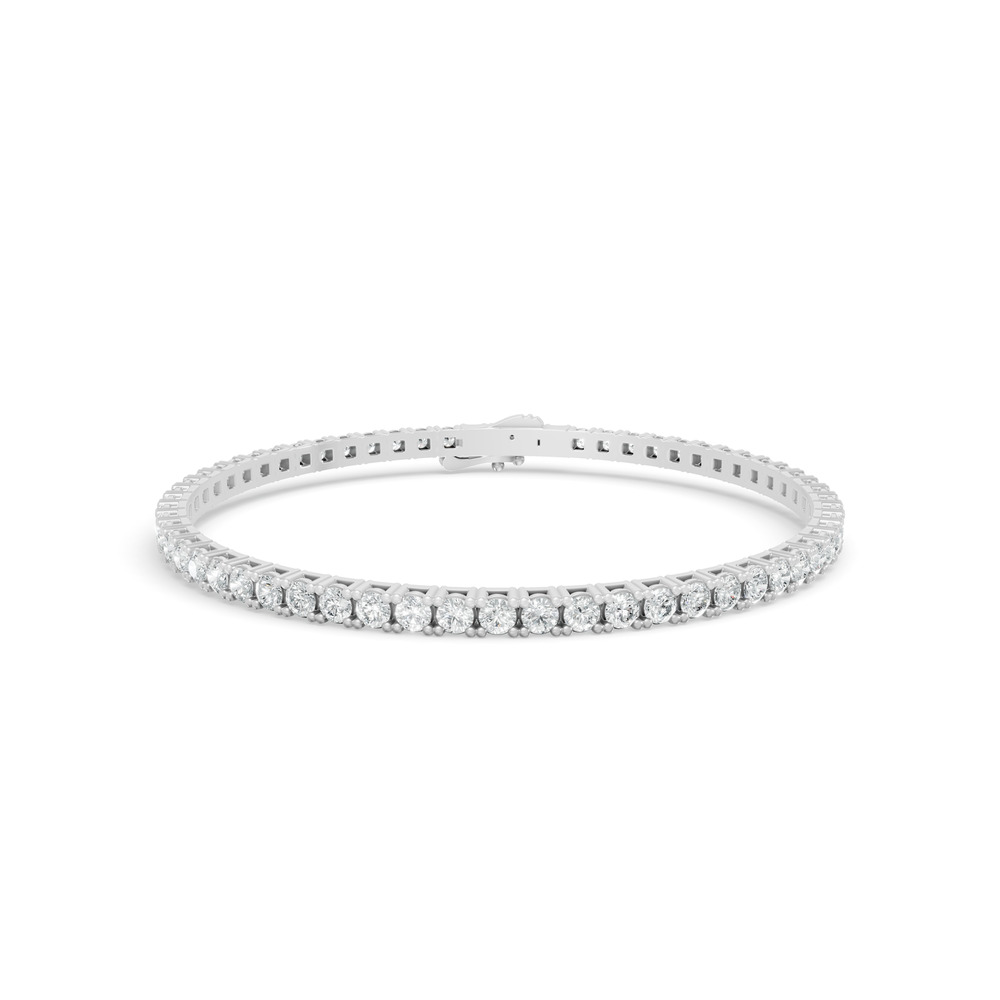 4.53 ctw Diamond 4P Classic 14K White Gold Tennis Bracelet